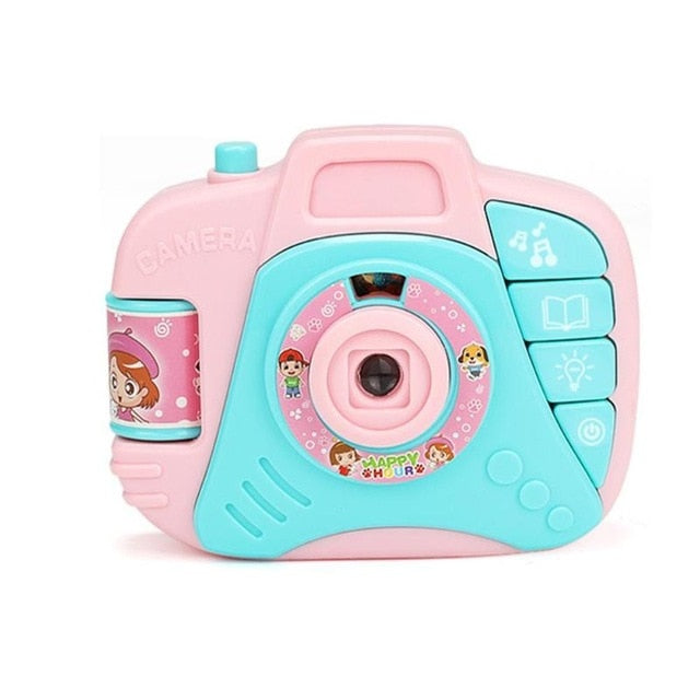 Children Cartoon Simulation Camera Creative Projection Toy Sound and Light Kids Intellectuall Educational Toys