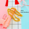 Personality Simulation Gold Necklace Ornament Glasses Cigars Toys For Children Hobbies Action Toy Figures